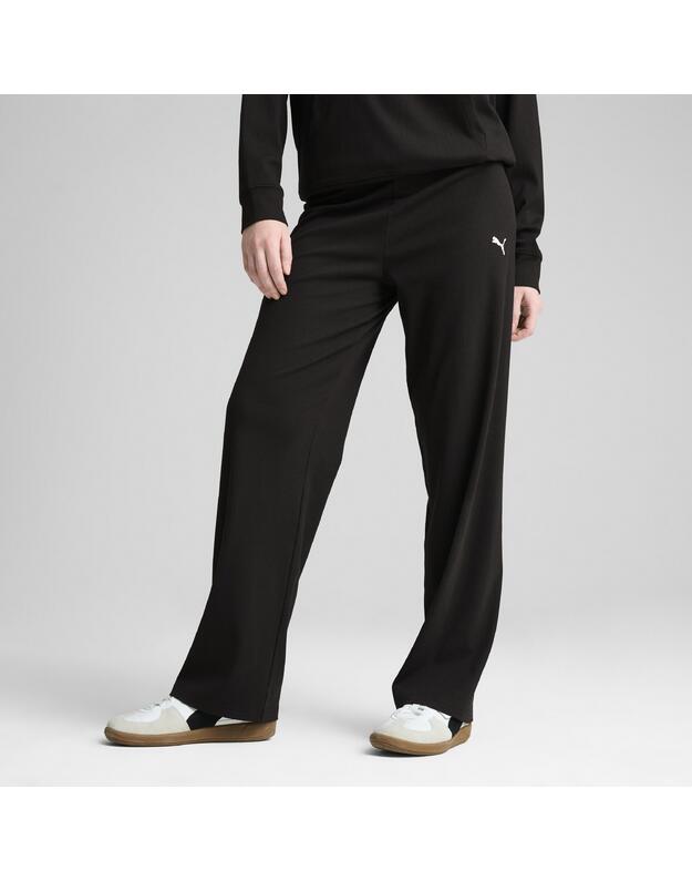 PUMA ESS ELEVATED High-Waist Straight Leg Rib   kelnės
