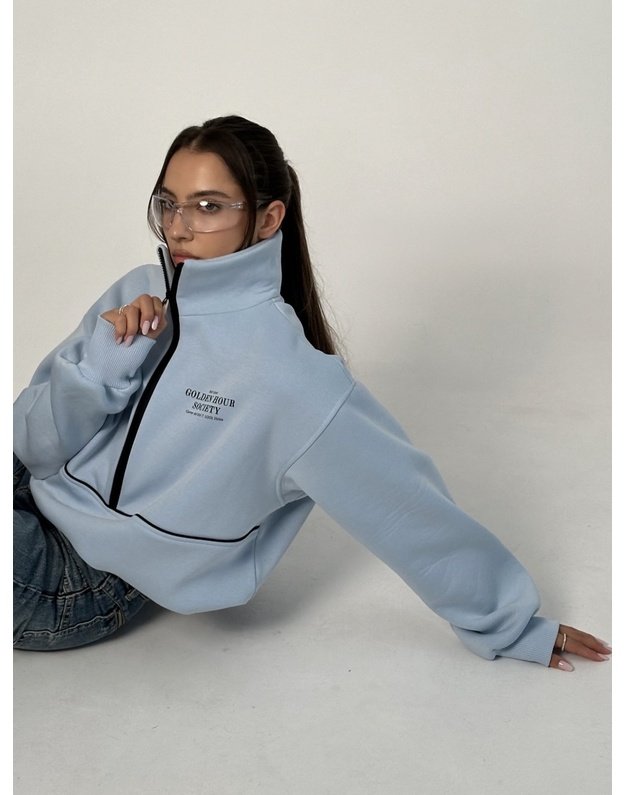 GHSociety HalfZIP baby blue bluzonas