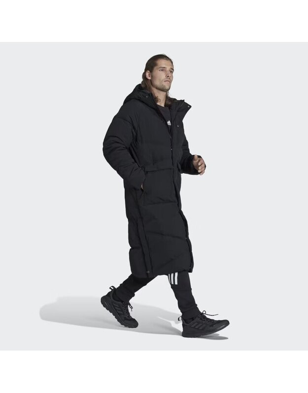 adidas BIG BAFFLE COAT BLACK pūkinė striukė