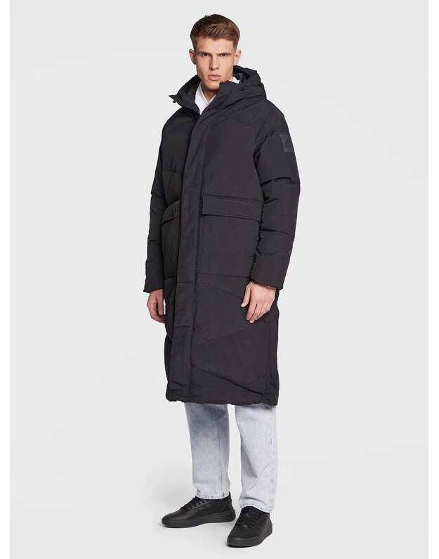 adidas BIG BAFFLE COAT BLACK pūkinė striukė