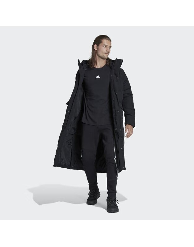 adidas BIG BAFFLE COAT BLACK pūkinė striukė